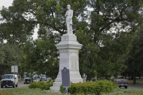 Khu vực tượng đài liên quan đến thời nội chiến Mỹ ở Houston, Texas. (Nguồn: AP)