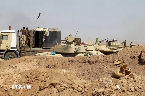 Lực lượng Iraq trên đường tiến vào thành phố Tal Afar ngày 21/8. (Nguồn: AFP/TTXVN)