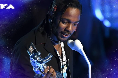 Kendrick Lamar xúc động phát biểu khi nhận giải thưởng MTV Video Music Awards 2017. (Nguồn: mtv.com
