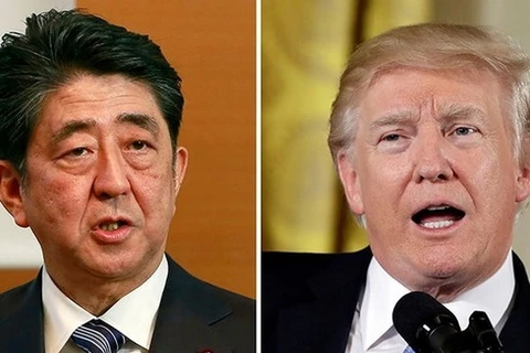 Thủ tướng Nhật Bản Shinzo Abe và Tổng thống Mỹ Donald Trump. (Nguồn: AP)