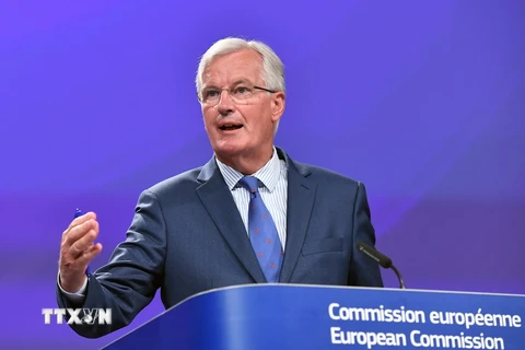 Bộ trưởng phụ trách tiến trình đàm phán đưa nước Anh rời khỏi Liên minh châu Âu (EU), ông David Davis. (Nguồn: AFP/TTXVN)