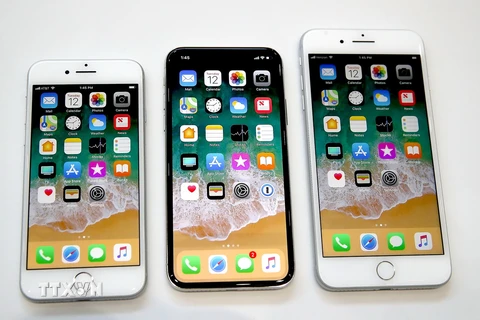 Ba mẫu iPhone mới của Apple. (Nguồn: AFP/TTXVN)
