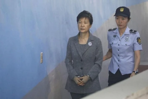 Cựu Tổng thống Park Geun-hye tại phiên tòa hồi tháng 8/2017. (Nguồn: AFP)