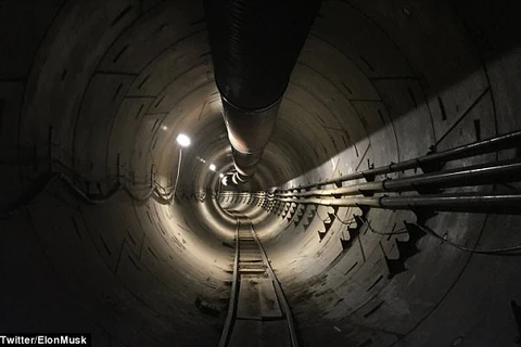 Đoạn đường hầm mà Elon Musk chia sẻ.