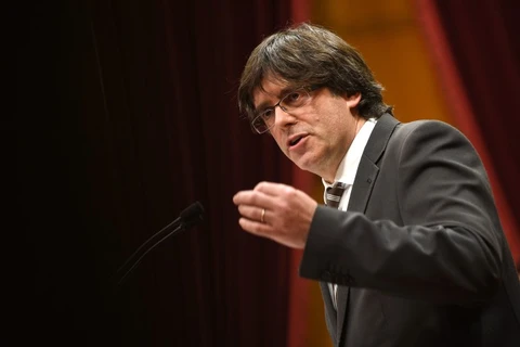 Thủ lĩnh bị phế truất xứ Catalonia Carles Puigdemont. (Nguồn: AFP)