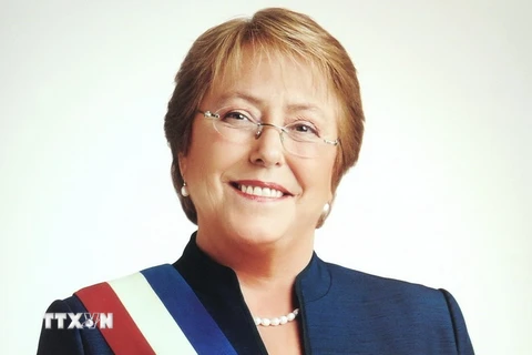 Tổng thống nước Cộng hòa Chile Michelle Bachelet Jeria. (Nguồn: TTXVN phát)
