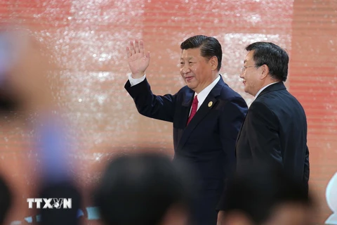 Hình ảnh Chủ tịch Trung Quốc phát biểu tại CEO Summit 2017