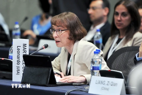 Quyền trợ lý Ngoại trưởng Mỹ Judith Garber phát biểu tại COP 23. (Nguồn: Wral.com/ TTXVN)