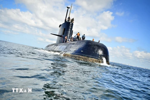 Ảnh tư liệu: Tàu ngầm ARA San Juan, ngày 23/11/2010. (Nguồn: THX/TTXVN)