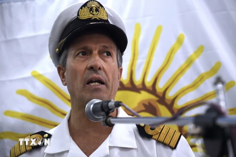 Người phát ngôn Hải quân Argentina Enrique Balbi. (Nguồn: THX/TTXVN)