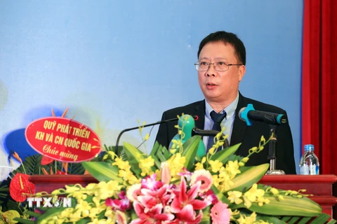 Giáo sư-viện sỹ Châu Văn Minh, Chủ tịch Viện Hàn lâm Khoa học và Công nghệ Việt Nam. (Ảnh: Anh Tuấn/TTXVN)