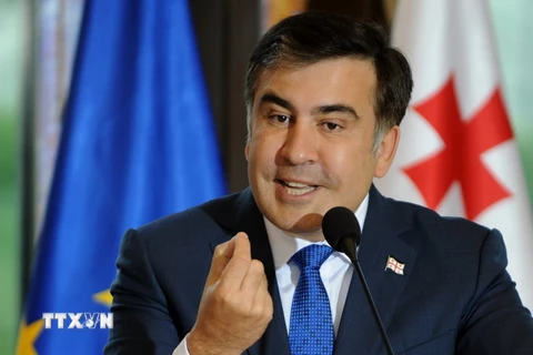 Cựu Tổng thống Gruzia, đồng thời là cựu Thống đốc tỉnh Odessa, ông Mikhail Saakashvili. (Nguồn: AFP/TTXVN)