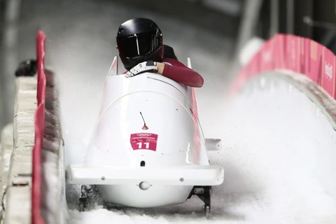 Vận động viên xe trượt băng Nadezhda Sergeyeva thi đấu tại Olympic Pyeongchang 2018. (Nguồn: Getty Images)