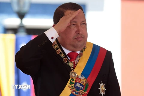 Ảnh tư liệu: Tổng thống Venezuela Hugo Chavez tại lễ kỷ niệm 193 năm Đại hội Angostura ở Ciudad Bolivar ngày 15/2/2012. (Nguồn: THX/TTXVN)