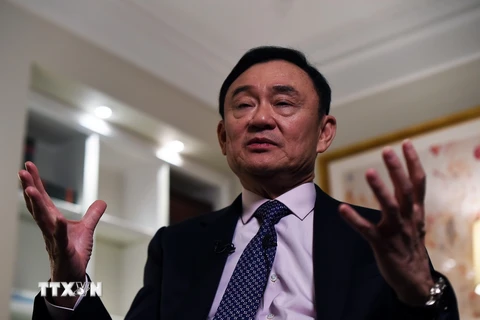 Cựu Thủ tướng Thái Lan Thaksin Shinawatra. (Nguồn: AFP/TTXVN)