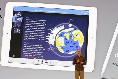 Mẫu iPad mới được giới thiệu tại sự kiện 27/3. (Nguồn: Engadget)