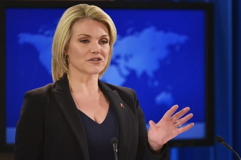 Người phát ngôn Bộ Ngoại giao Mỹ Heather Nauert. (Nguồn: AFP)