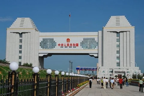 Cửa khẩu quốc tế Trung Quốc-Nga tại Mãn Châu Lý. (Nguồn: tour-beijing.com)