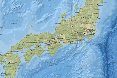 Vị trí xảy ra trận động đất. (Nguồn: earthquake.usgs.gov)