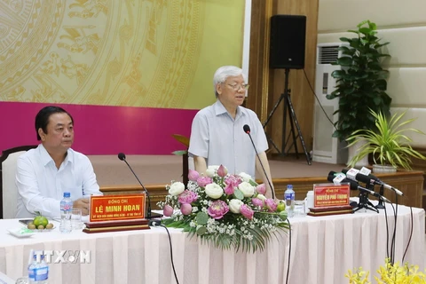 Tổng Bí thư Nguyễn Phú Trọng thăm, làm việc tại tỉnh Đồng Tháp 
