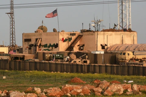 Một điểm đồn trú của quân đội Mỹ ở Syria. (Nguồn: AP)