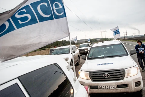 Xe của phái đoàn OSCE ở miền Đông Ukraine. (Nguồn: (OSCE)