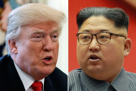 Tổng thống Mỹ Donald Trump và nhà lãnh đạo Triều Tiên Kim Jong-un. (Nguồn: AP)