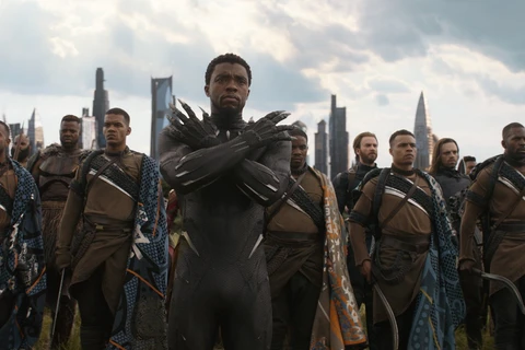 Một cảnh trong bộ phim siêu anh hùng Black Panther. (Nguồn: popsugar.com)
