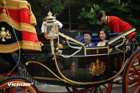 Hình ảnh Hoàng gia Anh dùng xe ngựa đón Đại sứ Việt Nam