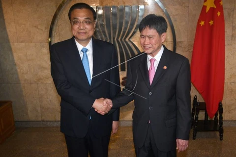 Thủ tướng Trung Quốc Lý Khắc Cường gặp Tổng thư ký Hiệp hội Các quốc gia Đông Nam Á (ASEAN) Lim Jock Hoi. (Nguồn: ANTARA)