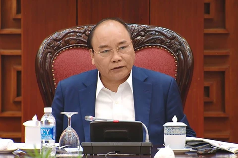 Thủ tướng Nguyễn Xuân Phúc chủ trì cuộc họp về việc xử lý khiếu nại, tố cáo của người dân về dự án Khu đô thị mới Thủ Thiêm. (Nguồn: Chinhphu.vn)