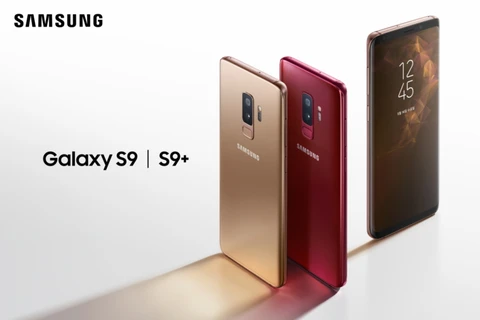 Galaxy S9/S9 Plus màu đỏ tía Burgundy mới và màu vàng Sunrise Gold. (Nguồn: Samsung)