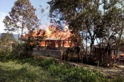 Hà Giang khắc phục hậu quả vụ cháy 2 nhà dân ở huyện Vị Xuyên