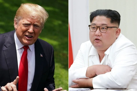 Tổng thống Turmp (trái) và nhà lãnh đạo Triều Tiên Kim Jong Un (Nguồn: AFP)
