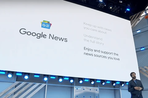 Google giới thiệu về phiên bản Google News mới trong sự kiện I/O. (Nguồn: Search Engine Land)