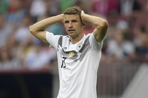 Cầu thủ Thomas Muller của đội tuyển Đức thể hiện sự thất vọng trong trận đấu với Mexico. (Nguồn: Getty)