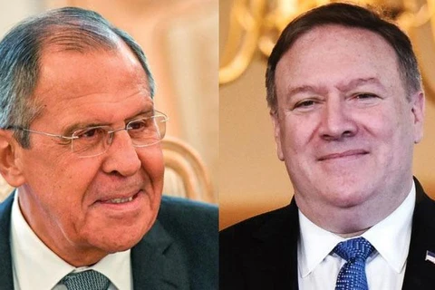 Ngoại trưởng Nga Sergei Lavrov và người đồng cấp Mỹ Mike Pompeo. (Nguồn: chinadailyhk.com)