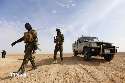 Ảnh tư liệu: Lực lượng đặc nhiệm Iraq trong chiến dịch truy quét khủng bố tại khu vực Wadi Shabjah trên biên giới với Saudi Arabia ngày 12/2. (Nguồn: AFP/TTXVN)