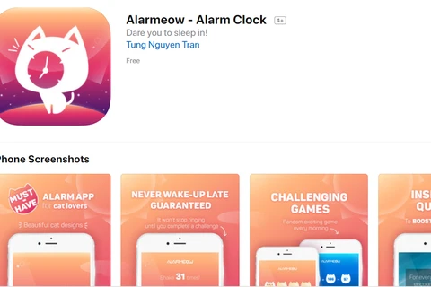 Ứng dụng Alarmeow trên kho ứng dụng App Store.