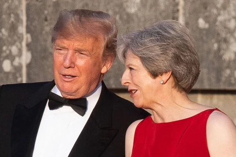 Thủ tướng Anh Theresa May và Tổng thống Mỹ Donald Trump. (Nguồn: Sky News)
