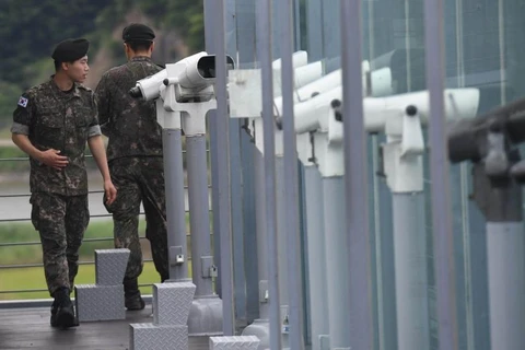 Binh sỹ Hàn Quốc tại khu vực DMZ. (Nguồn: AFP)