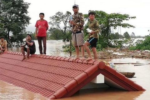 Vụ vỡ đập đã gây ra tình trạng ngập lụt nghiệm trọng ở tỉnh Attapeu. (Nguồn: Attapeu Today)