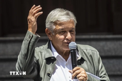 Tổng thống đắc cử Mexico Andres Manuel Lopez Obrador. (Nguồn: AFP/TTXVN)