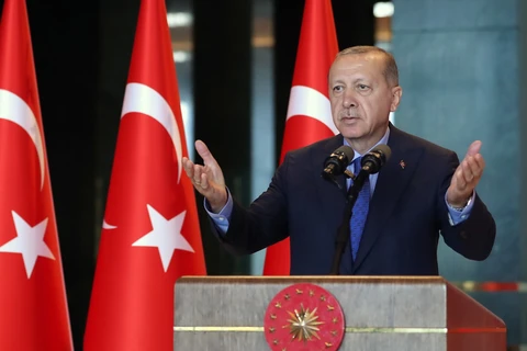 Tổng thống Thổ Nhĩ Kỳ Recep Tayyip Erdoğan. (Nguồn: Xinhua)