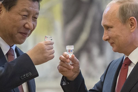 Chủ tịch Trung Quốc Tập Cận Bình và Tổng thống Nga Putin. (Nguồn: Sputnik)