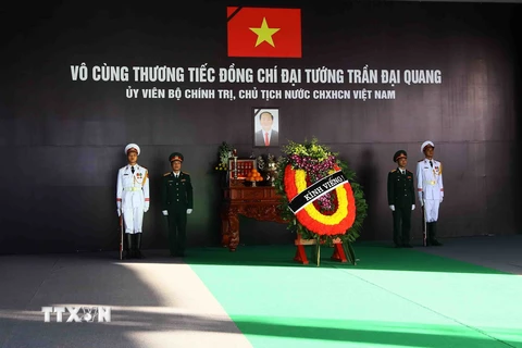 Hình ảnh lễ viếng Chủ tịch nước Trần Đại Quang tại Ninh Bình