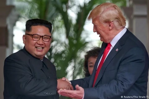 Lãnh đạo Mỹ, Triều Tiên tại hội nghị thượng đỉnh ở Singapore. (Nguồn: Reuters)