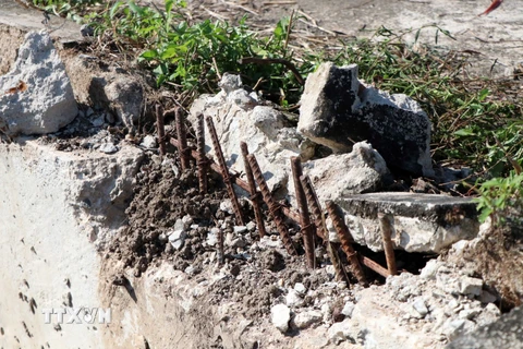 Cận cảnh bờ kè gần trăm tỷ đồng ở Kon Tum bị phá để trộm sắt