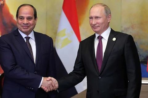 Tổng thống Nga Vladimir Putin và người đồng cấp Ai Cập Abdel-Fattah El-Sisi. (Nguồn: Sputnik)