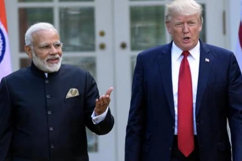 Tổng thống Mỹ Donald Trump và Thủ tướng Ấn Độ Narendra Modi. (Nguồn: AP)